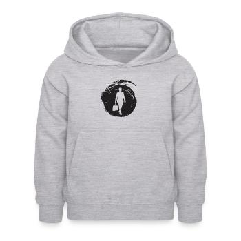 Banques Banques d’affaires - Sweat à capuche Enfant - gris clair chiné - Devant - AI Model Kid Female (0cm)