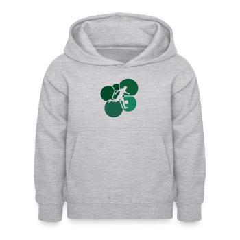 Beachball Strandfußball Fußball - Kinder Hoodie - Hellgrau meliert - Vorne - AI Model Kid Female (0cm)