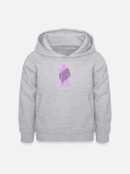 Lochness Big foot Lochness - Kinder Hoodie - Hellgrau meliert