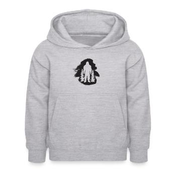 Big foot Yeti Lochness Yeti - Kinder Hoodie - Hellgrau meliert - Vorne - AI Model Kid Female (0cm)