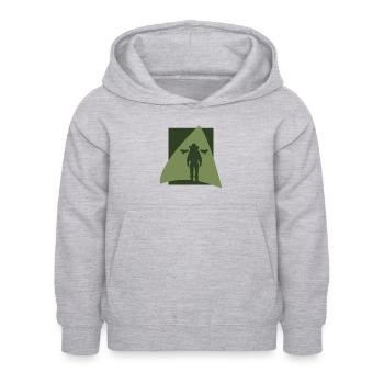 Apiculture Nid d’abeille Abeille - Sweat à capuche Enfant - gris clair chiné - Devant - AI Model Kid Female (0cm)
