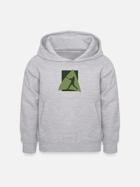 Softballspieler Softball Pitcher - Kinder Hoodie - Hellgrau meliert