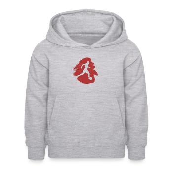 Strandfußball Beachball Fußball - Kinder Hoodie - Hellgrau meliert - Vorne - AI Model Kid Female (0cm)