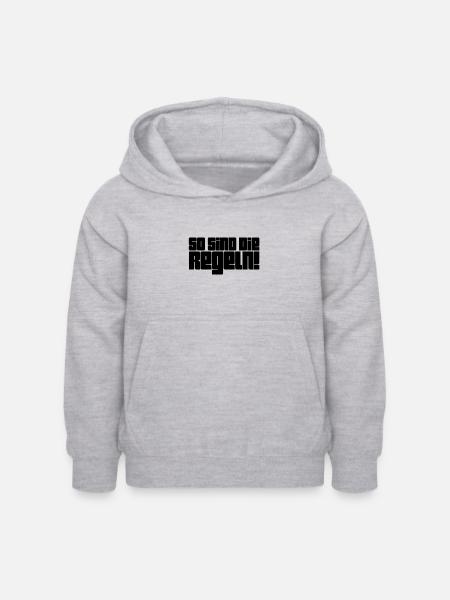 so sind die Regeln - Kinder Hoodie - Hellgrau meliert