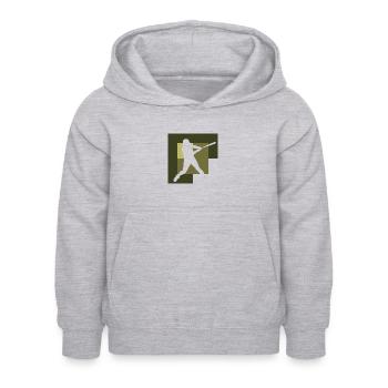 Joueur de softball Softball Baseball - Sweat à capuche Enfant - gris clair chiné - Devant - AI Model Kid Female (0cm)