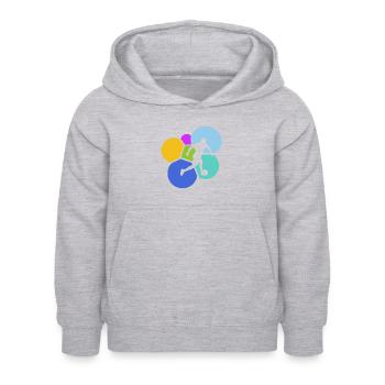 Beachball Fußball Strand - Kinder Hoodie - Hellgrau meliert - Vorne - AI Model Kid Female (0cm)