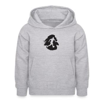 Strandfußball Fußball Beachball - Kinder Hoodie - Hellgrau meliert - Vorne - AI Model Kid Female (0cm)