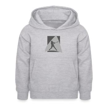 Joueur de softball Softball Softball - Sweat à capuche Enfant - gris clair chiné - Devant - AI Model Kid Female (0cm)