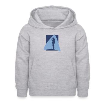 Djing DJ Beatbox - Sweat à capuche Enfant - gris clair chiné - Devant - AI Model Kid Female (0cm)