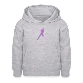 Joueur de softball Joueur de softball - Sweat à capuche Enfant - gris clair chiné - Devant - AI Model Kid Female (0cm)