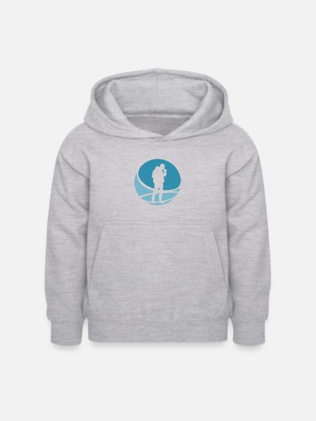 Streetmind Beatboxer Beatboxer - Kinder Hoodie - Hellgrau meliert