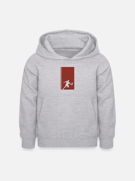Pickleball Ballsport Ballsport - Kinder Hoodie - Hellgrau meliert
