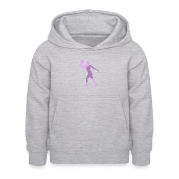 Beachtennis Beachball Beachtennis - Kinder Hoodie - Hellgrau meliert - Vorne - AI Model Kid Female (0cm)