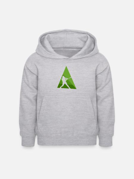 Softball Softball Spieler Softball - Kinder Hoodie - Hellgrau meliert