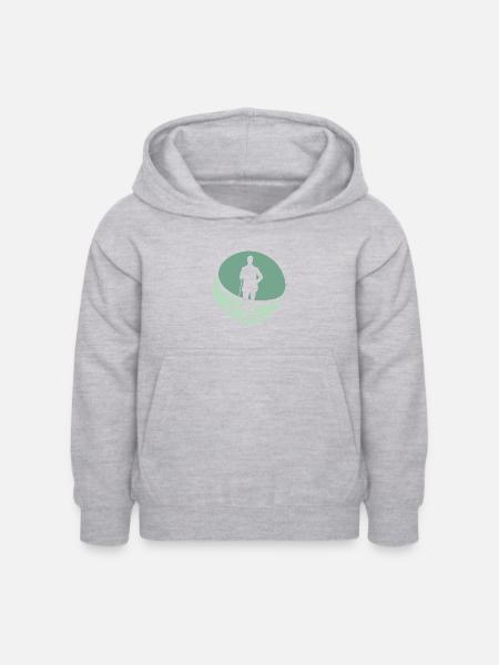 Billardkugel Billardspieler Billardkugel - Kinder Hoodie - Hellgrau meliert