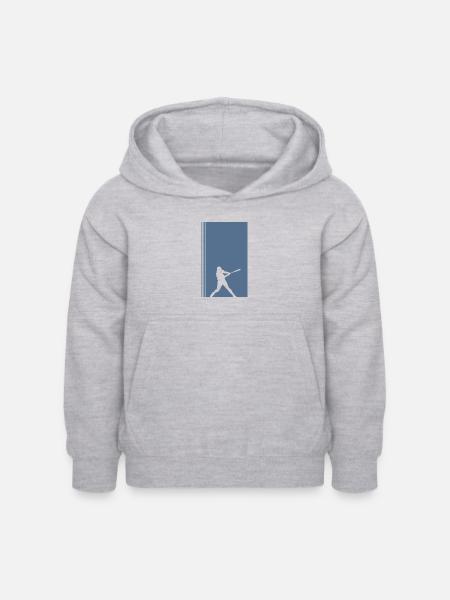 Softball Baseball Baseball - Kinder Hoodie - Hellgrau meliert