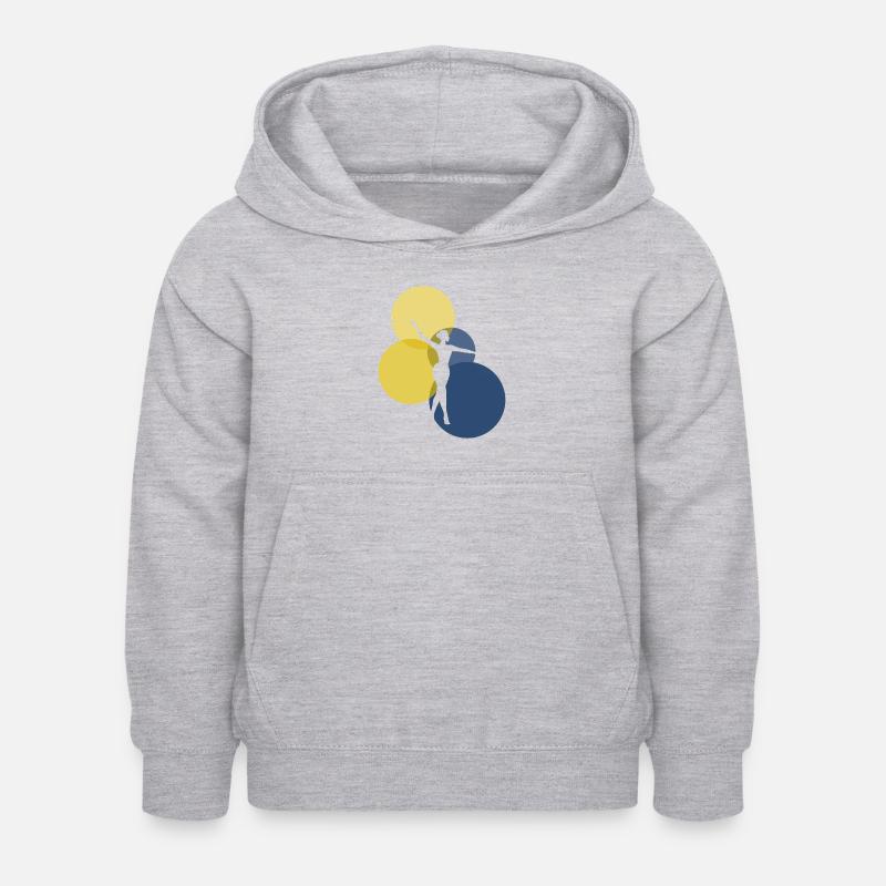 Bâton de danse Danse virevoltante Danse - Sweat à capuche Enfant - gris clair chiné