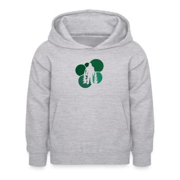 Lochness Lochness Big foot - Kinder Hoodie - Hellgrau meliert - Vorne - AI Model Kid Female (0cm)