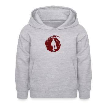 Banques Wall Street Banquiers - Sweat à capuche Enfant - gris clair chiné - Devant - AI Model Kid Female (0cm)
