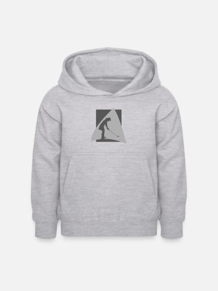 Golfball Golfer - Kinder Hoodie - Hellgrau meliert