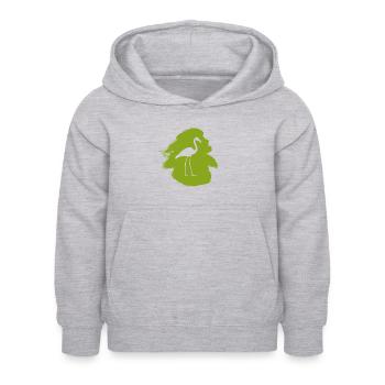 Exotisch Flamenco Flamingos - Kinder Hoodie - Hellgrau meliert - Vorne - AI Model Kid Female (0cm)