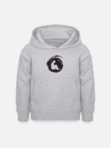 Nähen Faden Nähen - Kinder Hoodie - Hellgrau meliert