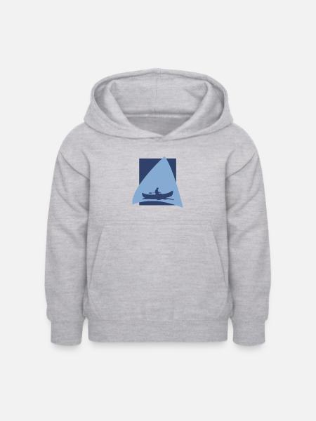 Rafting Kanu Kanu - Kinder Hoodie - Hellgrau meliert