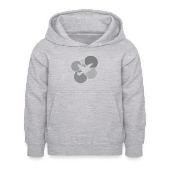 Animaux Oiseaux Volant - Sweat à capuche Enfant - gris clair chiné - Devant - AI Model Kid Female (0cm)