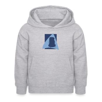 Wandern Backpacker Backpacking - Kinder Hoodie - Hellgrau meliert - Vorne - AI Model Kid Female (0cm)