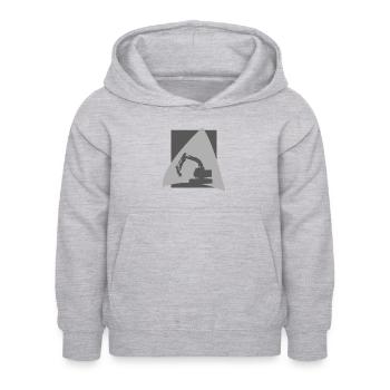 Excavator driver building house construction site - Kids Hoodie - light heather grey - Front - AI Model Kid Female (0cm)