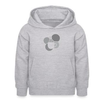 Coffee Cappuccino Coffee Bean - Kids Hoodie - light heather grey - Front - AI Model Kid Female (0cm)