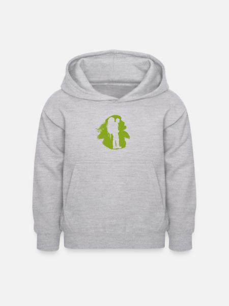 Rucksack Backpacking Backpacking - Kinder Hoodie - Hellgrau meliert