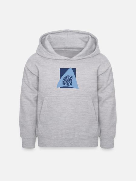 Maus Feinschmecker Burger - Kinder Hoodie - Hellgrau meliert