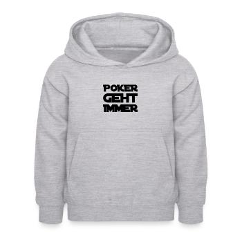 Poker ist fantastisch - Kinder Hoodie - Hellgrau meliert - Vorne - AI Model Kid Female (0cm)