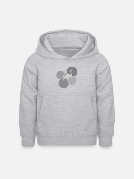 Flamenco Exotisch Wasservogel - Kinder Hoodie - Hellgrau meliert
