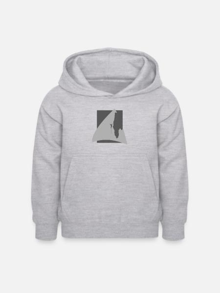 Alpinist Seilklettern Bergsteiger - Kinder Hoodie - Hellgrau meliert