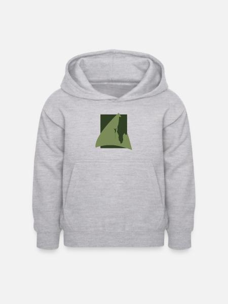 Alpinist Seilklettern Klettern - Kinder Hoodie - Hellgrau meliert