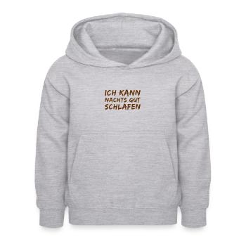 Bonne nuit de sommeil - Sweat à capuche Enfant - gris clair chiné - Devant - AI Model Kid Female (0cm)