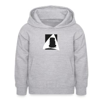 Wandern Backpacker Wandern - Kinder Hoodie - Hellgrau meliert - Vorne - AI Model Kid Female (0cm)