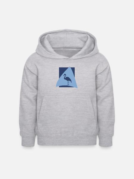 Flamingos Flamingo Flamenco Wasservogel - Kinder Hoodie - Hellgrau meliert