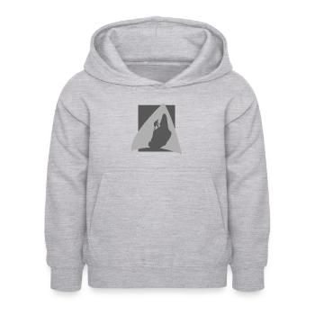 Kletterer Berg Alpen - Kinder Hoodie - Hellgrau meliert - Vorne - AI Model Kid Female (0cm)