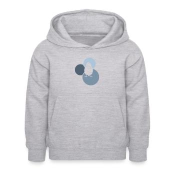 Illustration d’oiseau volant d’oiseau - Sweat à capuche Enfant - gris clair chiné - Devant - AI Model Kid Female (0cm)