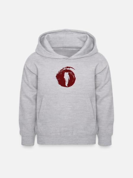 Rucksack Wanderer Backpacker - Kinder Hoodie - Hellgrau meliert