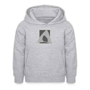 Observation des oiseaux Illustration d’oiseaux volants - Sweat à capuche Enfant - gris clair chiné - Devant - AI Model Kid Female (0cm)