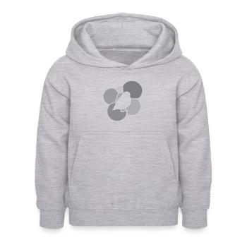 Illustration de vol d’aile d’oiseau - Sweat à capuche Enfant - gris clair chiné - Devant - AI Model Kid Female (0cm)