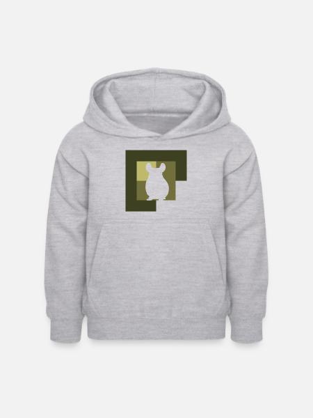 Chinchilla Maus Chinchilla - Kinder Hoodie - Hellgrau meliert