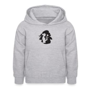 Bouquet Flower Power Fleuristerie - Sweat à capuche Enfant - gris clair chiné - Devant - AI Model Kid Female (0cm)