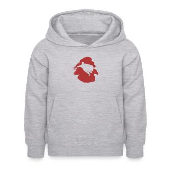 Wingsuit Fliegen Gleiter - Kinder Hoodie - Hellgrau meliert - Vorne - AI Model Kid Female (0cm)