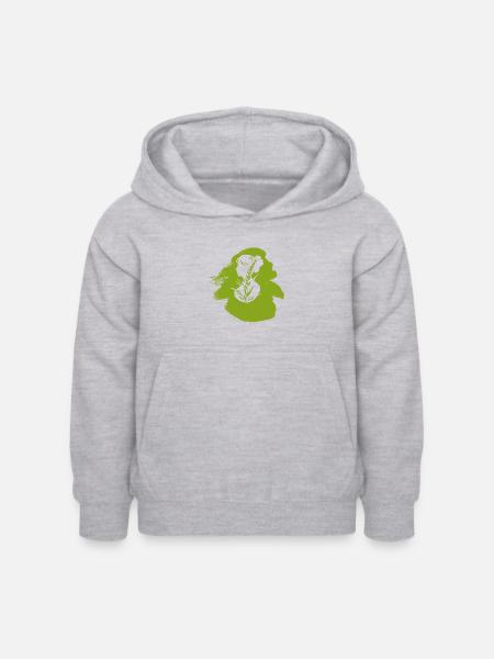 Veganerin Gesund - Kinder Hoodie - Hellgrau meliert