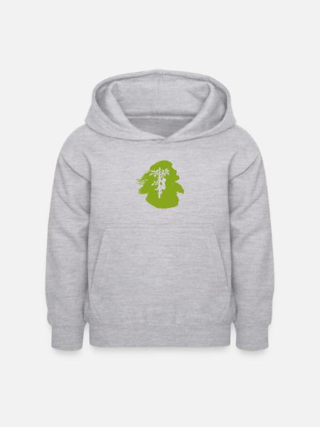 Kletteraffe Aufstieg Steigeisen - Kinder Hoodie - Hellgrau meliert